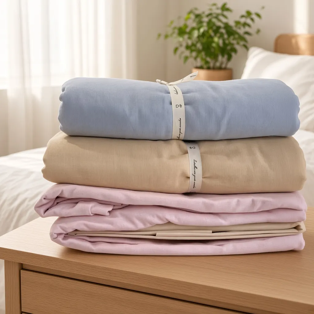 Minimalist Cotton Washed Double Layer Bedding Bundle