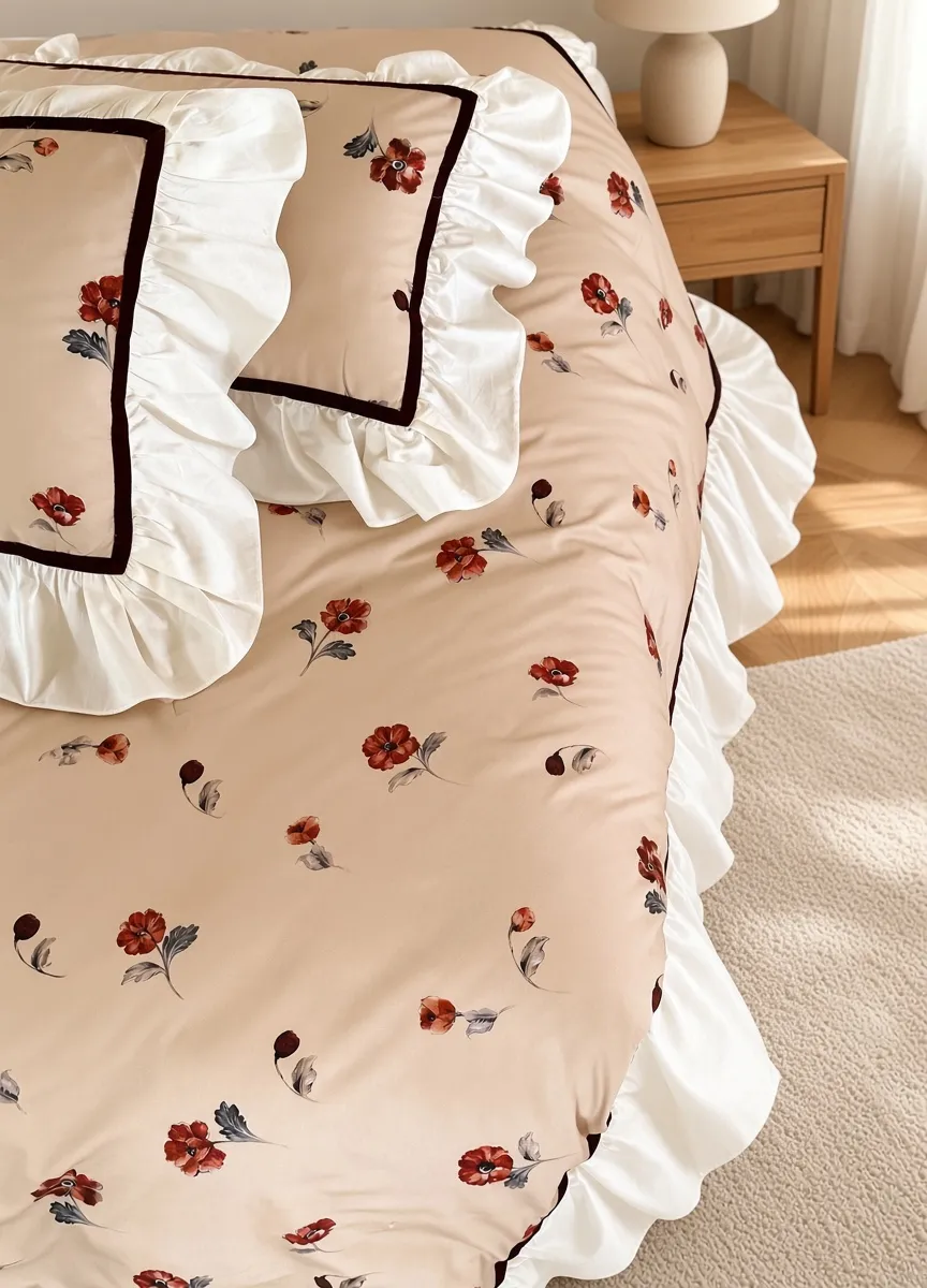 Floral Ruffled Bedding Bundle
