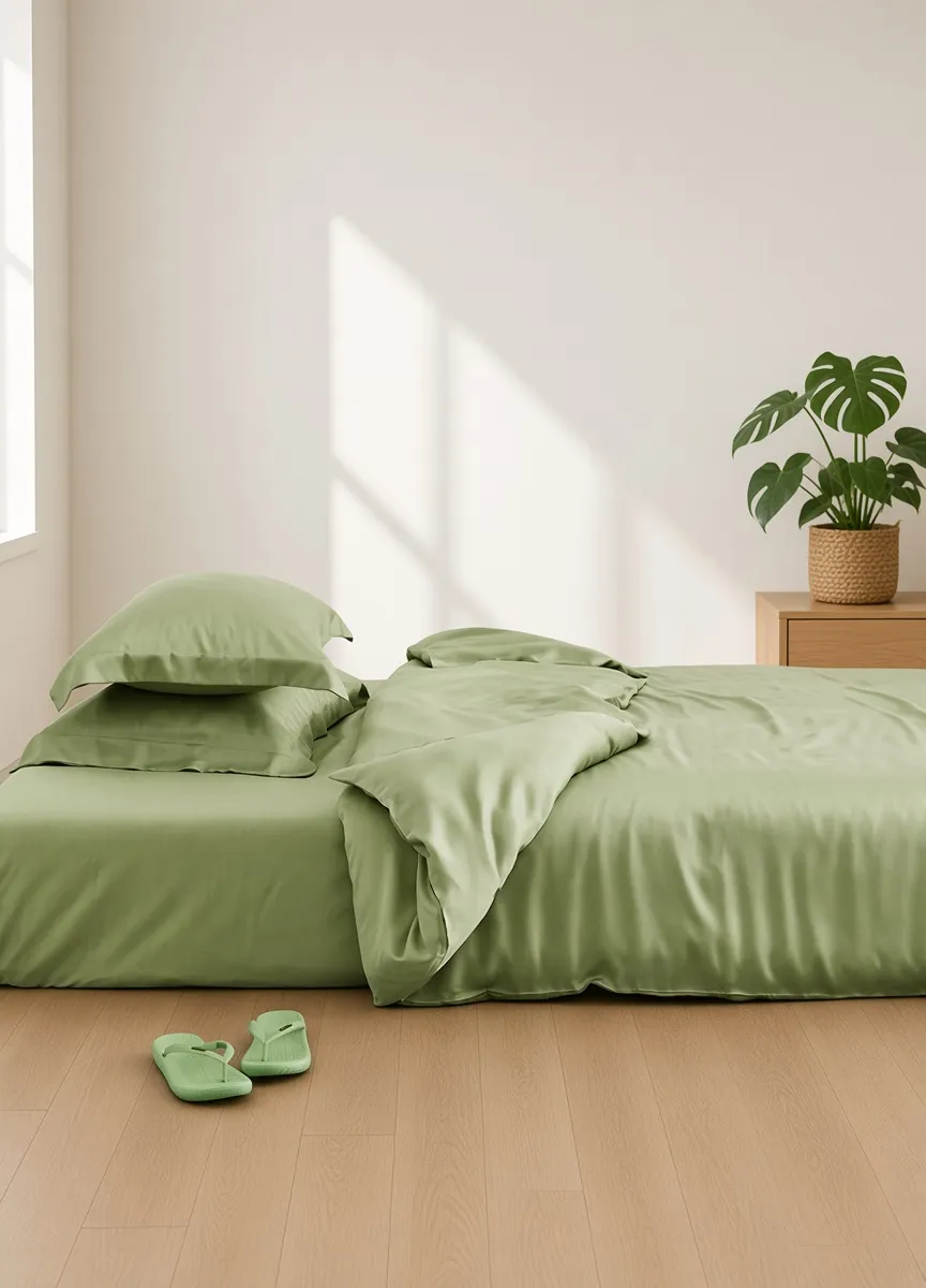 Solid Tencel Silky Bedding Set