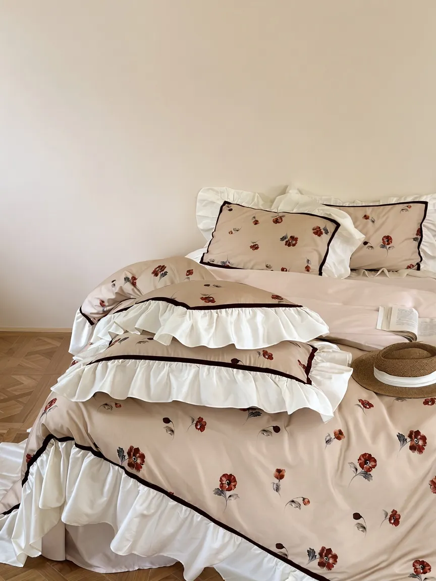 Floral Ruffled Bedding Bundle