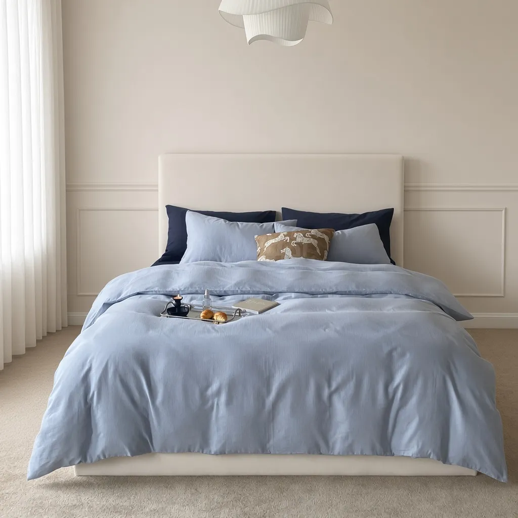 Minimalist Cotton Washed Double Layer Bedding Bundle