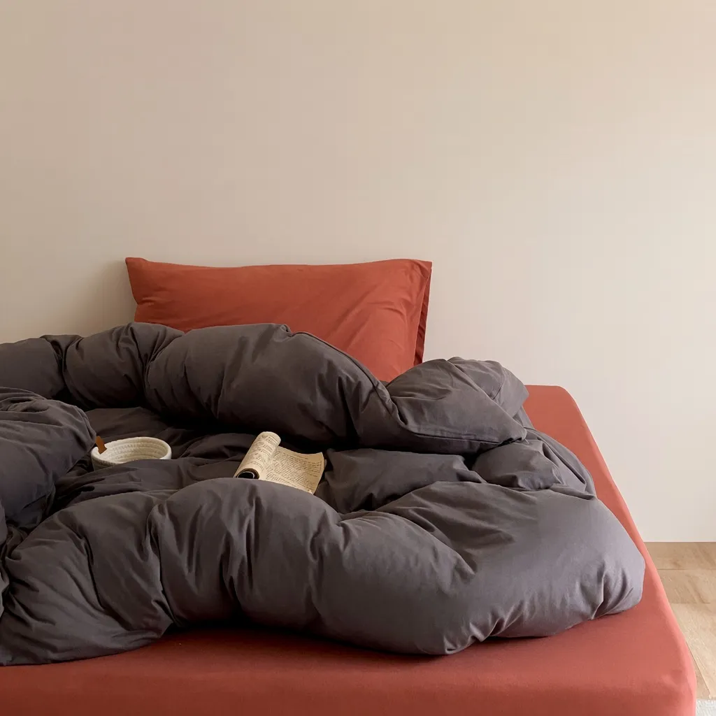 Mixed Color Jersey Knit Breathable Bedding Set