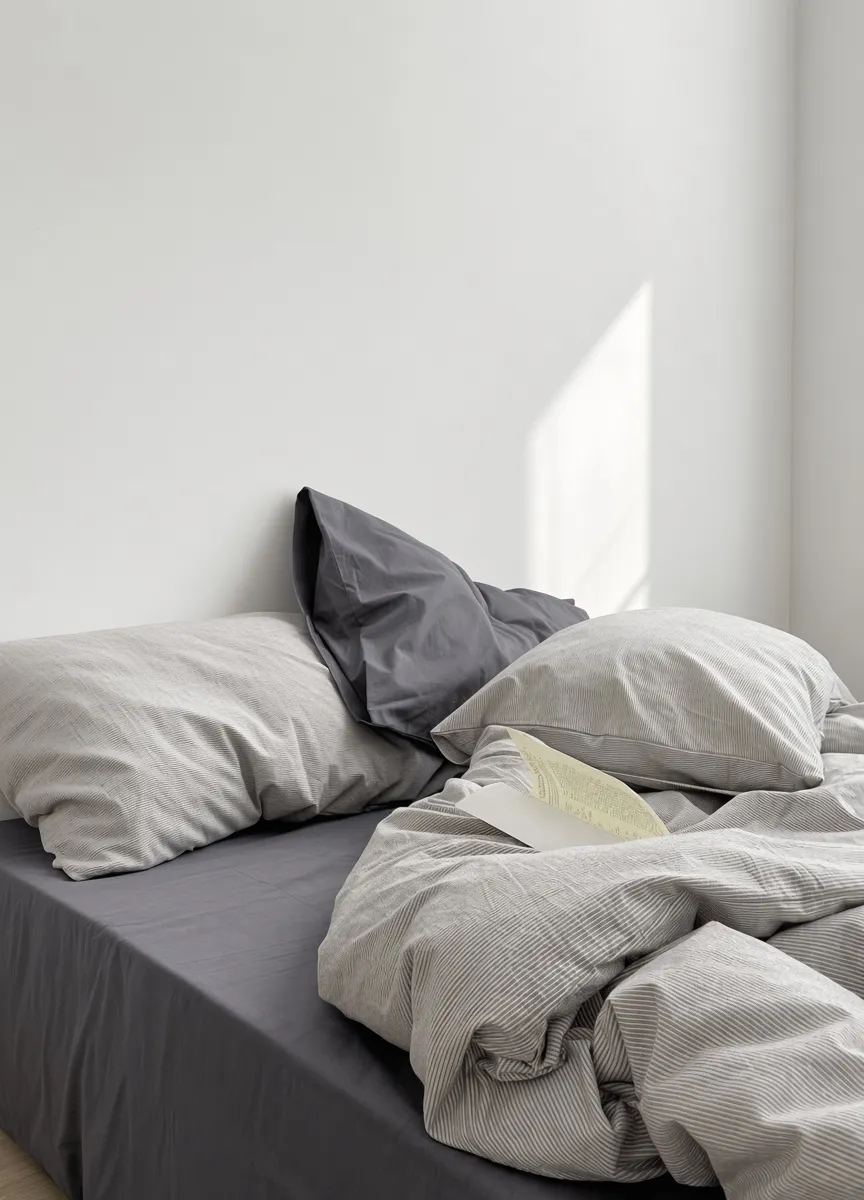 Minimalist Mixed Gingham Cotton Washed Breathable Bedding Set