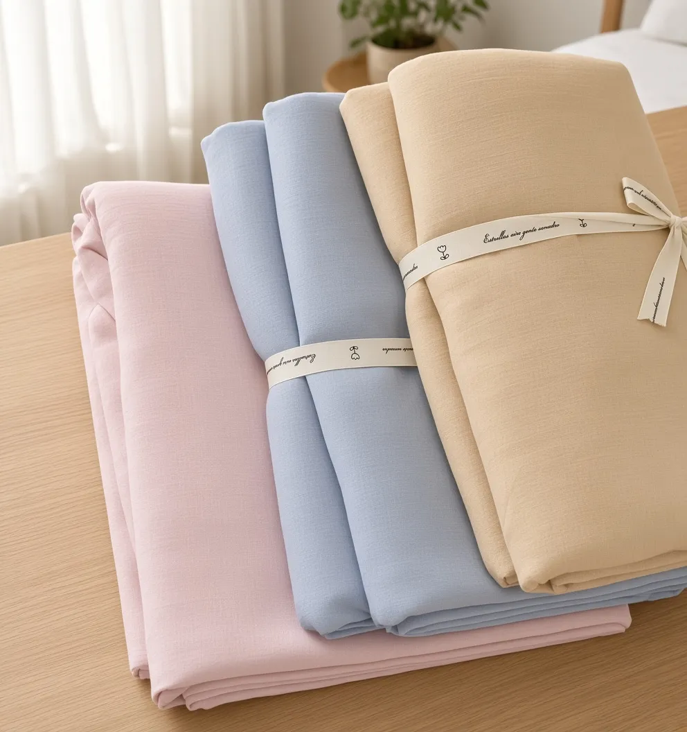 Minimalist Cotton Washed Double Layer Bedding Bundle