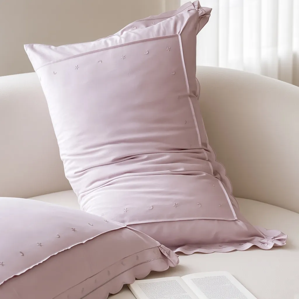 Celestial Ruffle Cotton Embroidered Bedding Bundle