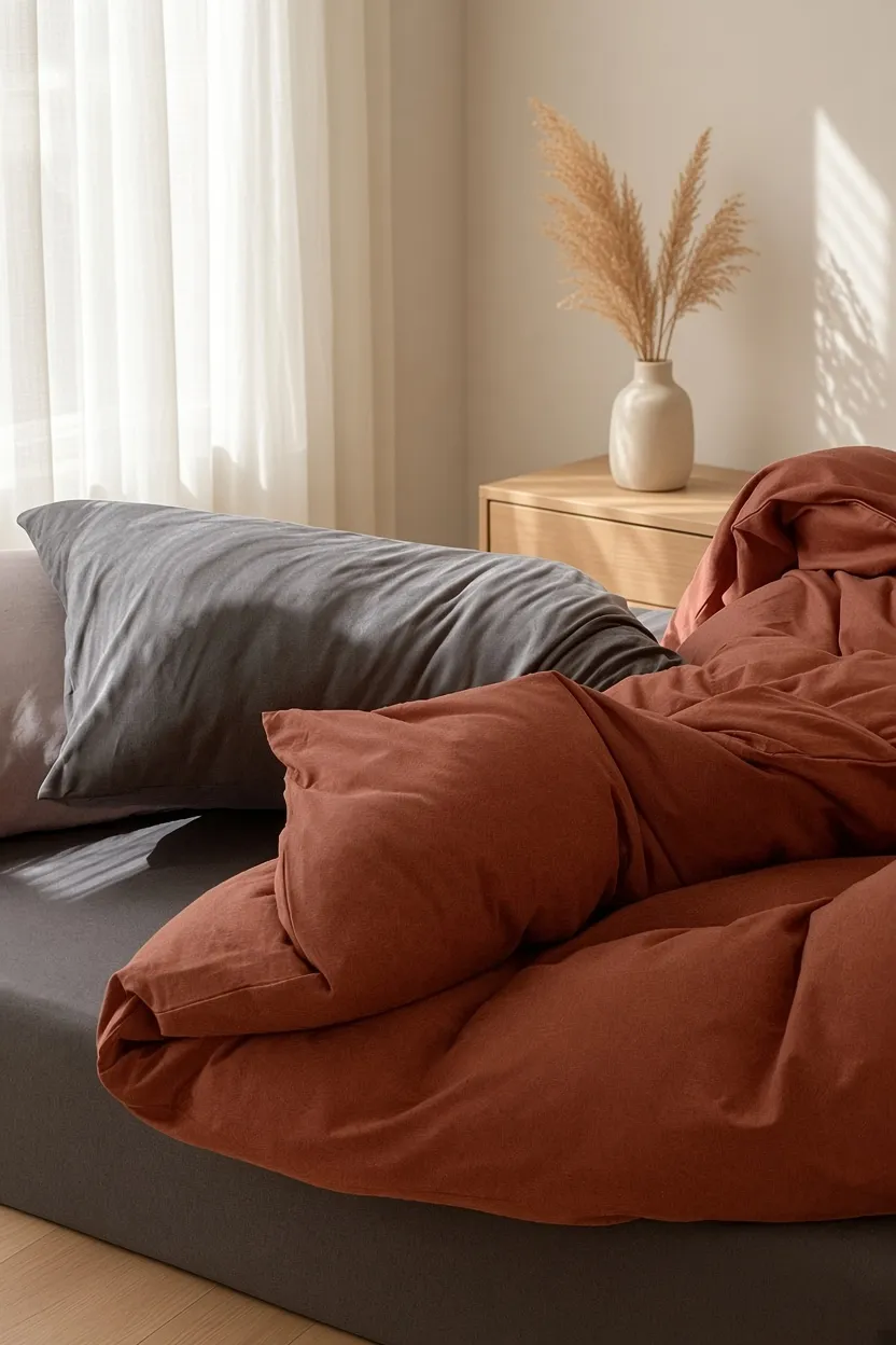 Mixed Color Jersey Knit Breathable Bedding Set