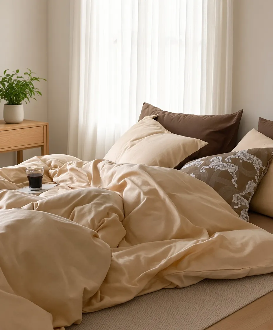 Minimalist Cotton Washed Double Layer Bedding Bundle