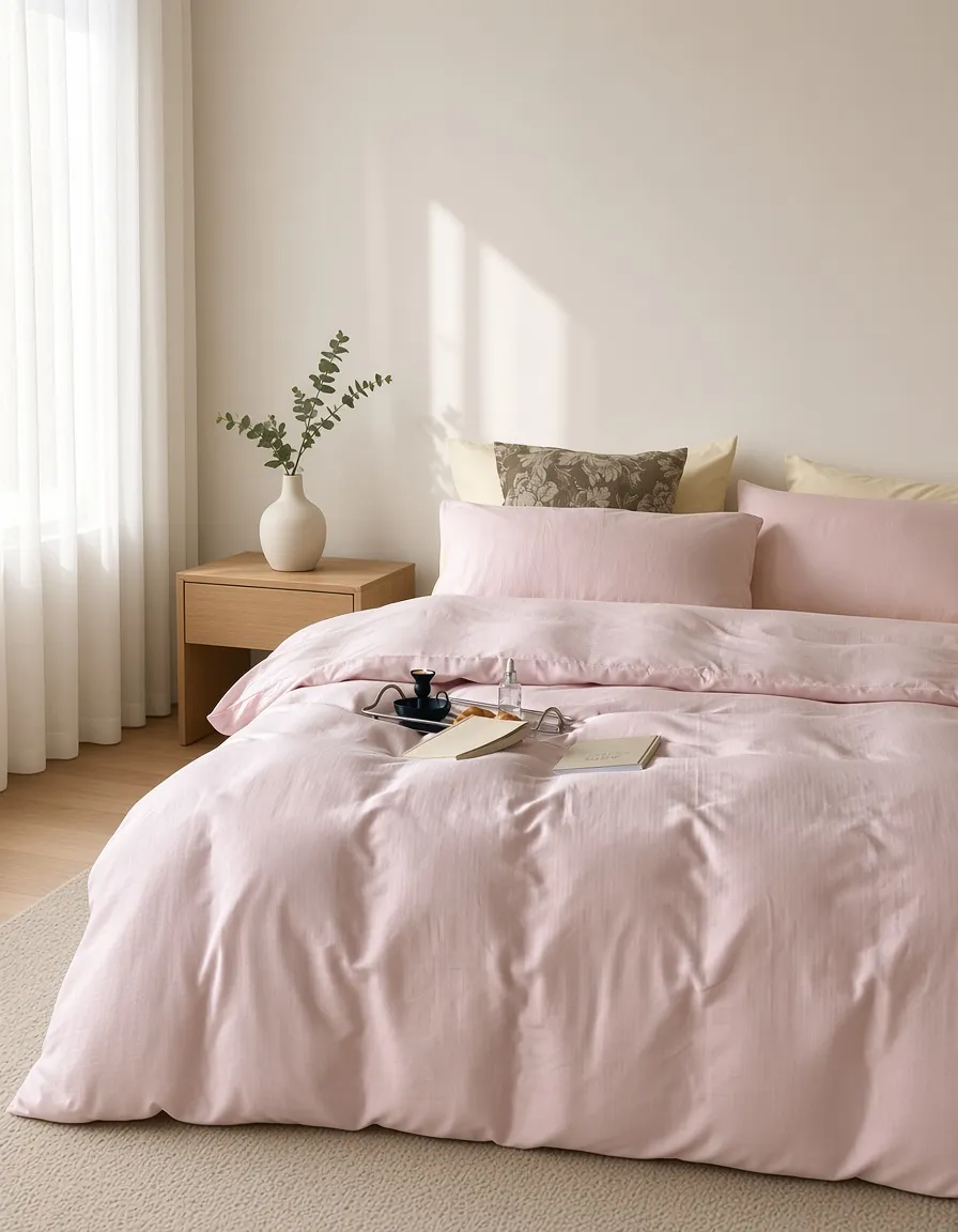 Minimalist Cotton Washed Double Layer Bedding Bundle