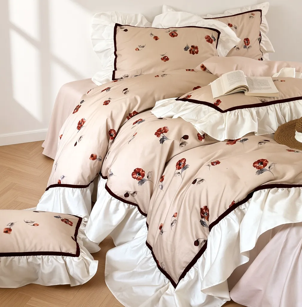 Floral Ruffled Bedding Bundle