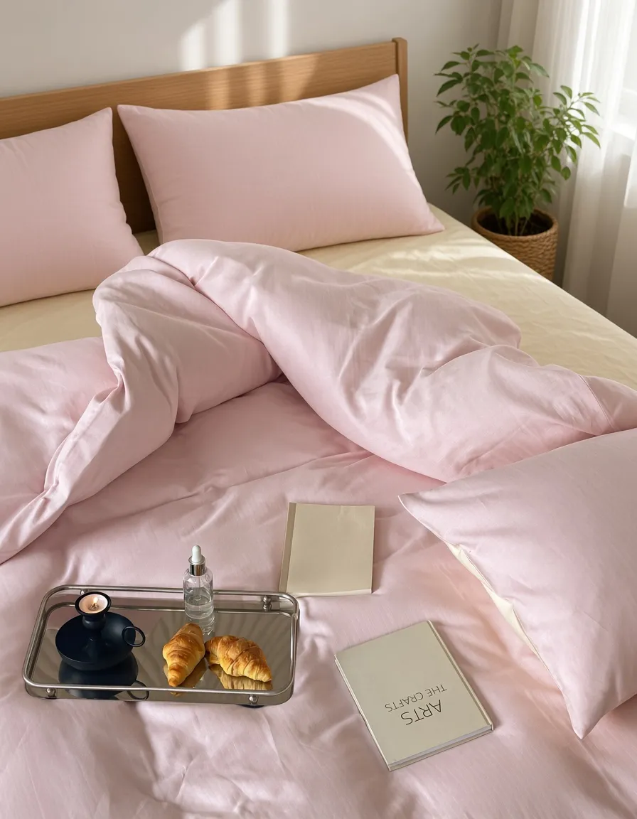 Minimalist Cotton Washed Double Layer Bedding Bundle