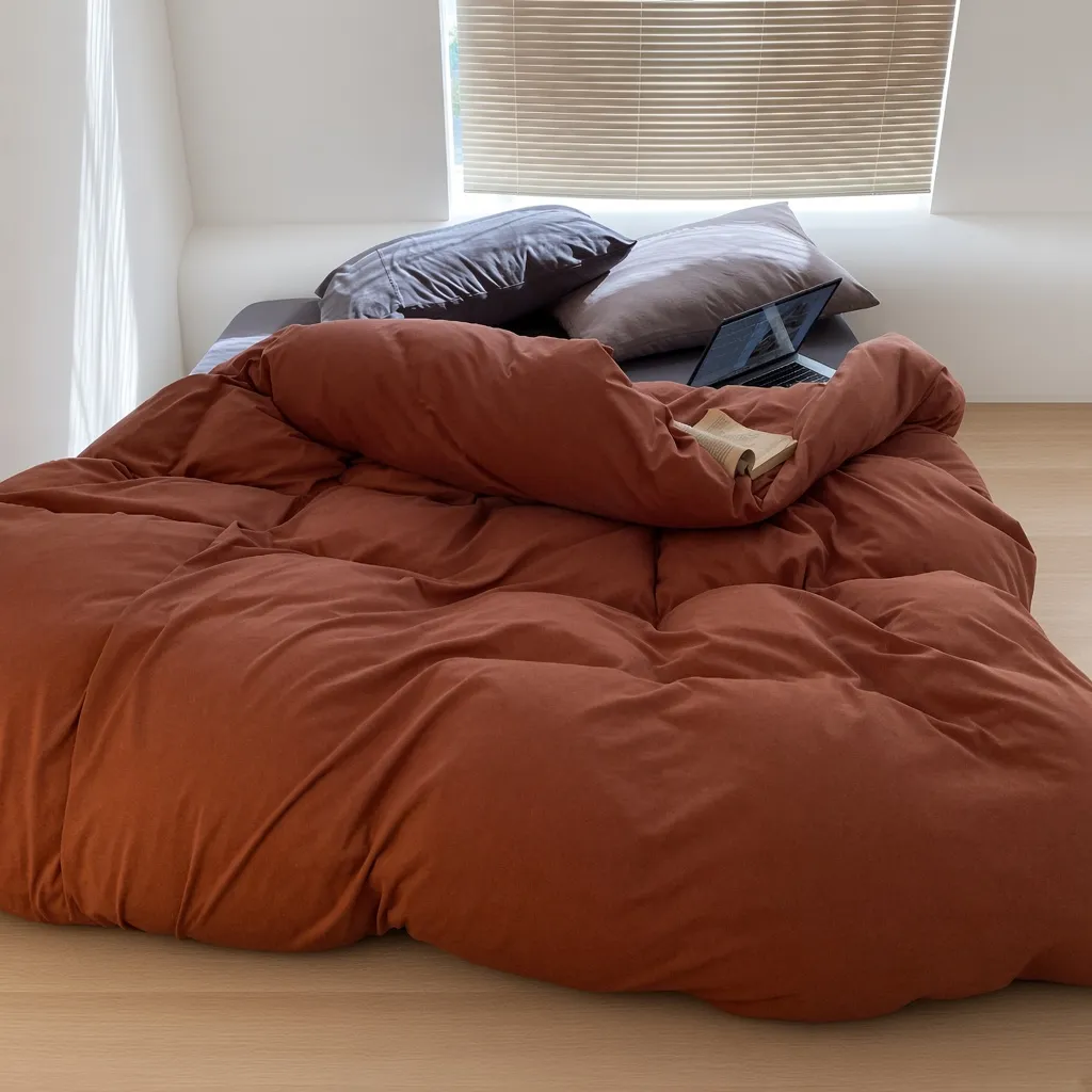 Mixed Color Jersey Knit Breathable Bedding Set