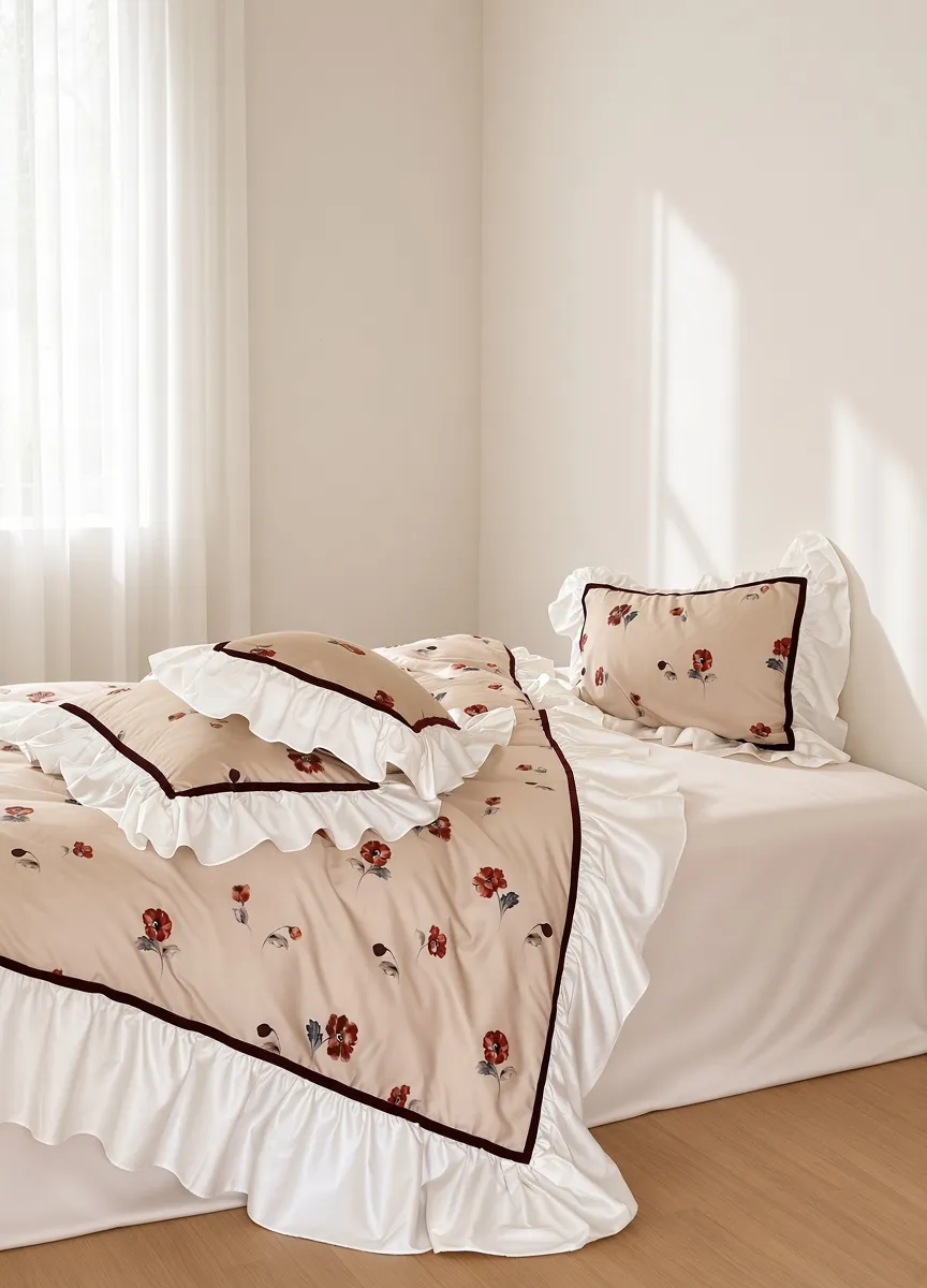 Floral Ruffled Bedding Bundle