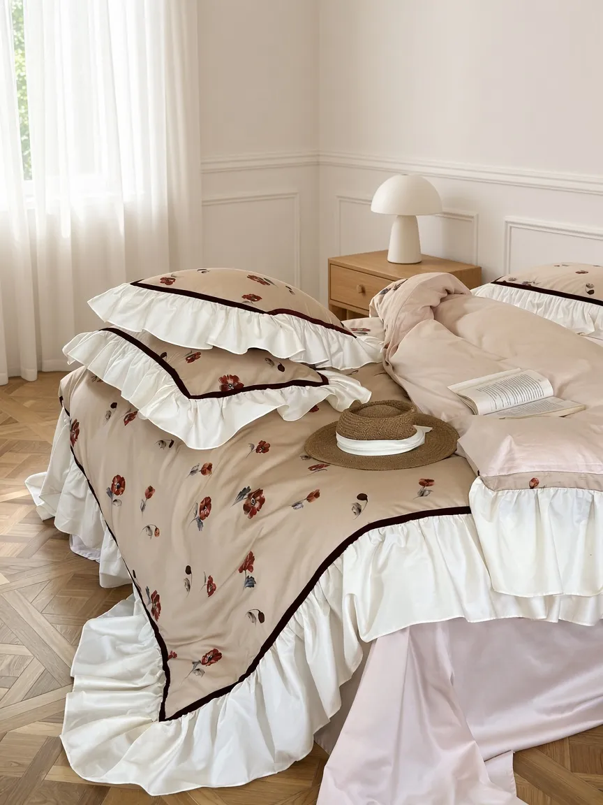 Floral Ruffled Bedding Bundle