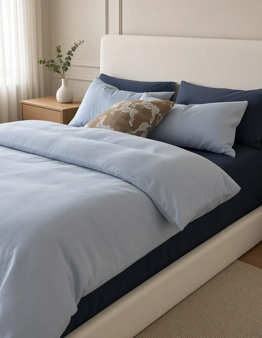 Minimalist Cotton Washed Double Layer Bedding Bundle