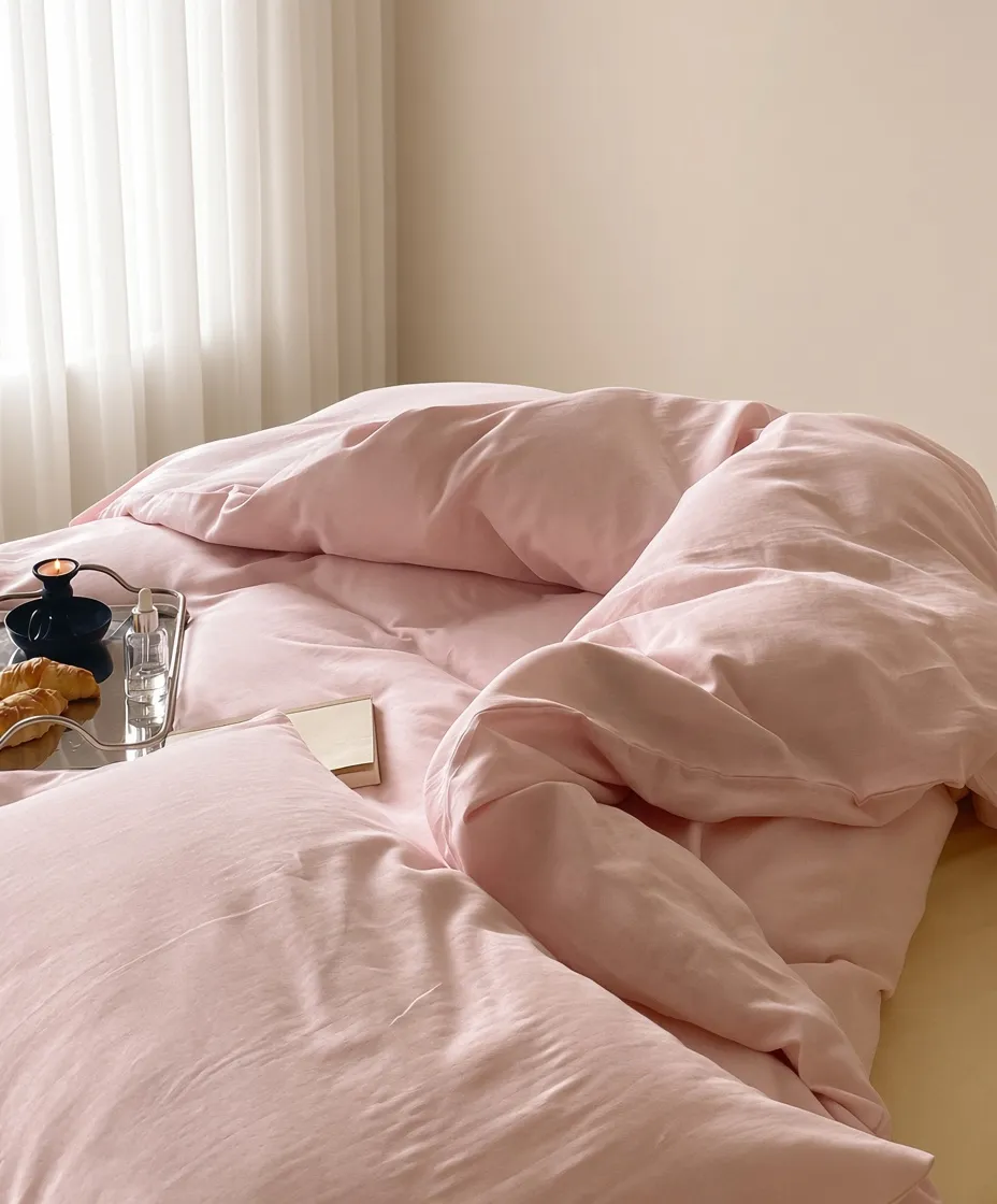 Minimalist Cotton Washed Double Layer Bedding Bundle