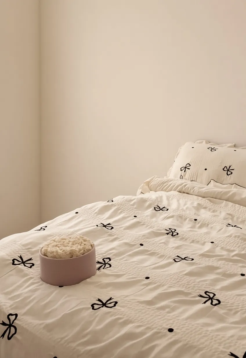 Ribbon Ruffle Long Staple Cotton Jacquard Bedding Bundle