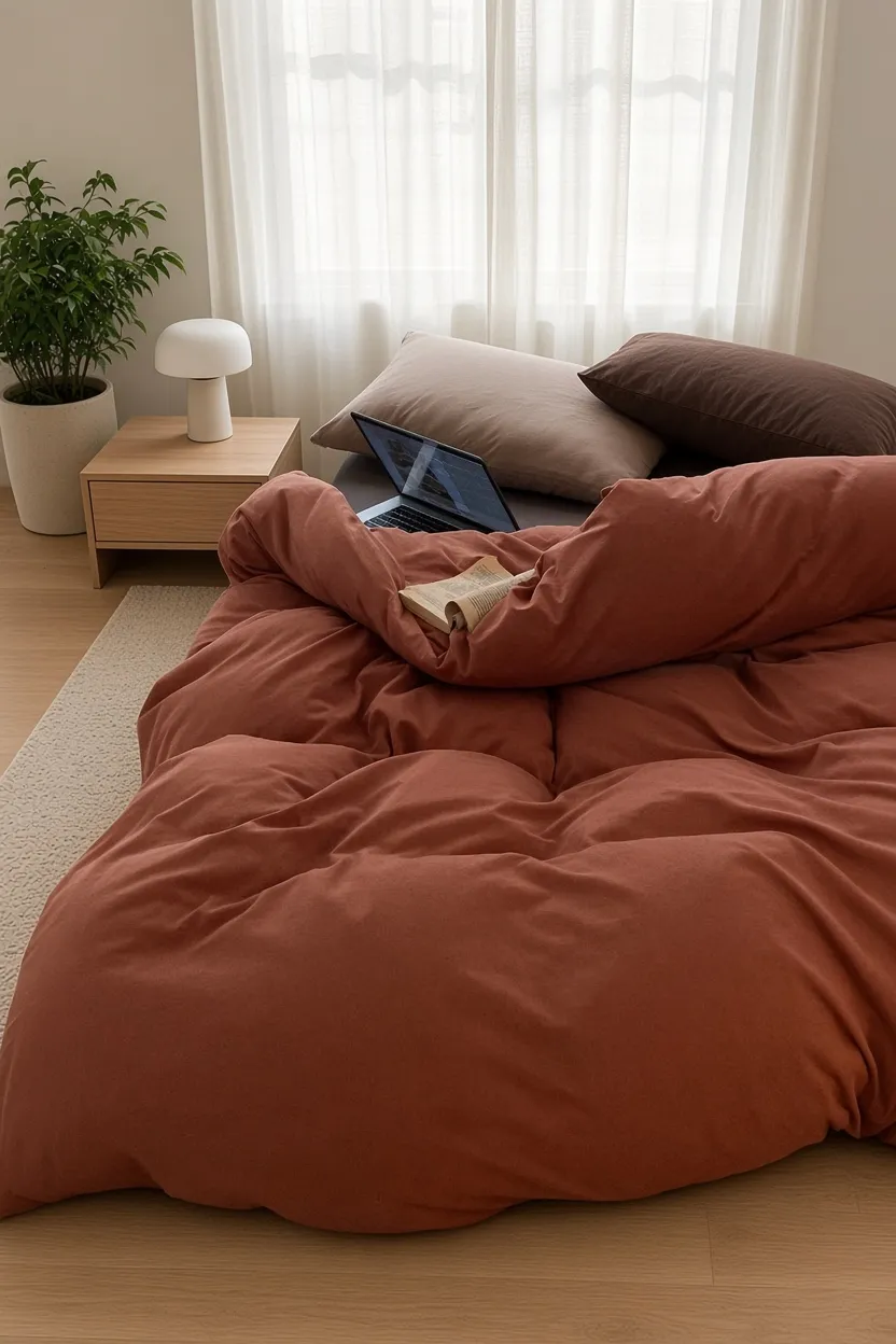 Mixed Color Jersey Knit Breathable Bedding Set