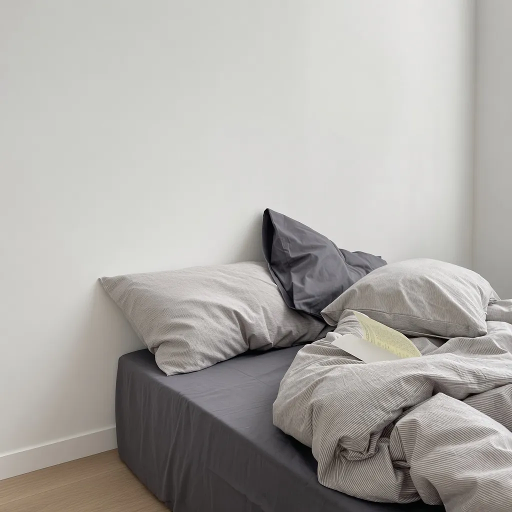 Minimalist Mixed Gingham Cotton Washed Breathable Bedding Set