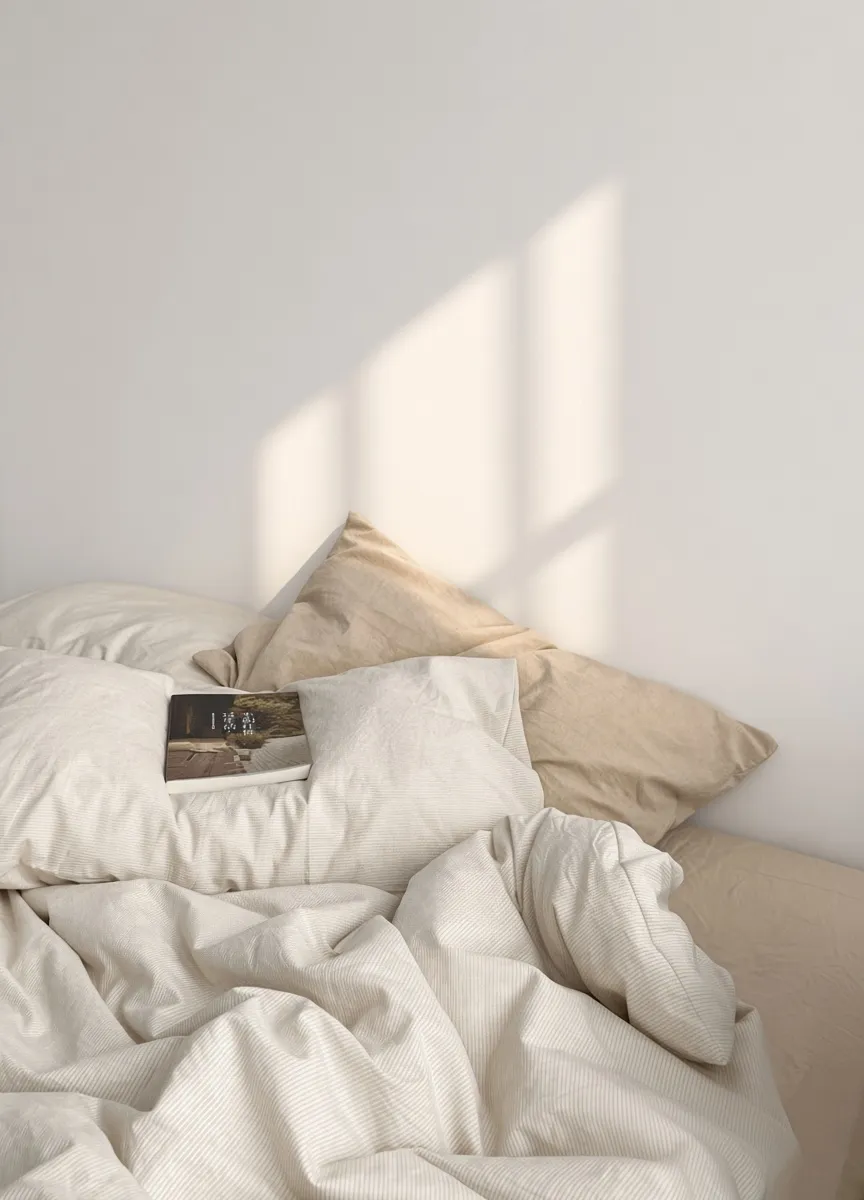 Minimalist Mixed Gingham Cotton Washed Breathable Bedding Set