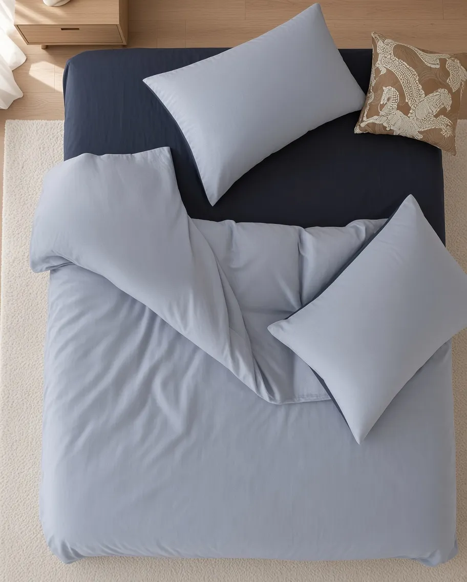 Minimalist Cotton Washed Double Layer Bedding Bundle